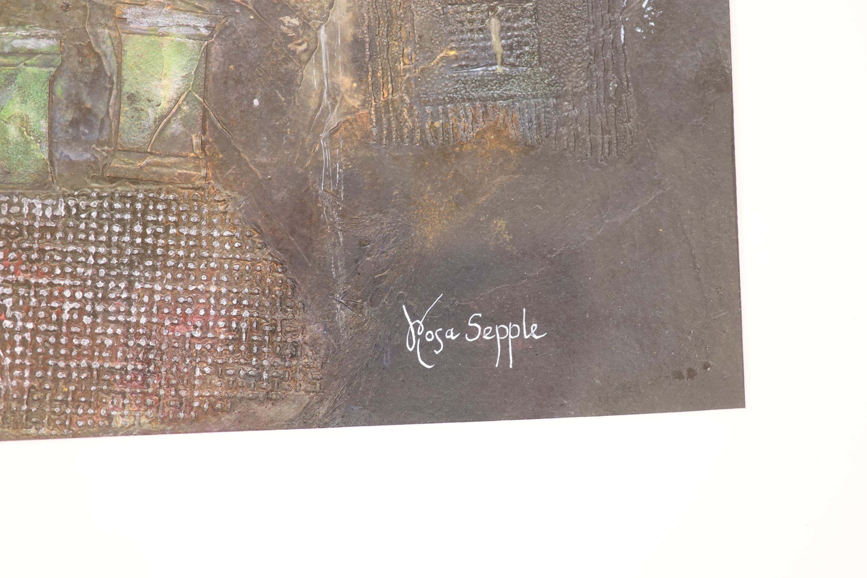 Rosa Sepple RI, mixed media, 'Romantic Nights', signed, 55 x 74cm